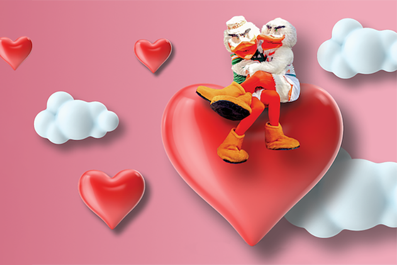 Celebrate Valentine’s Day all month long with these alumni stories of fate, luck, and young love at the University of Miami.