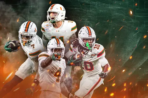 Carson Beck, Malachi Toney, Mark Fletcher, Jr., and CJ Daniels advance to the CFP National Championship on January 19 at Hard Rock Stadium. 